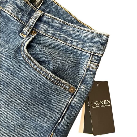 Lauren Ralph Lauren Women’s Jeans High Rise Button fly Blue Size 10 NWT - Picture 9 of 15